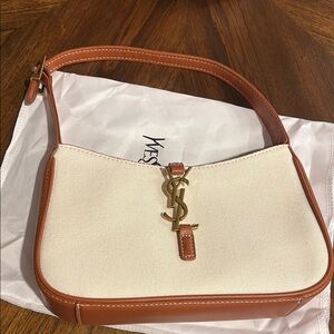 Look-a-like designer canvas handbag